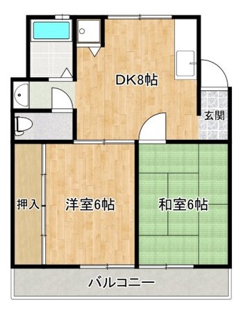 ハイツ芝の物件間取画像